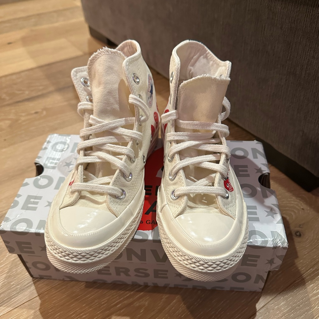 Comme Des Garons Converse High Top Off White